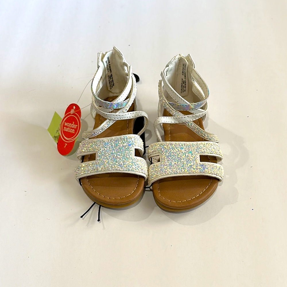 Girl’s Silver Sequins Sandals